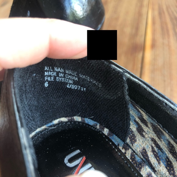 Unlisted Black Patent Leather Platform Heels - Picture 7 of 8